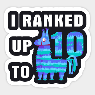 I Ranked Up To 10 Birthday Video Game Llama Sticker